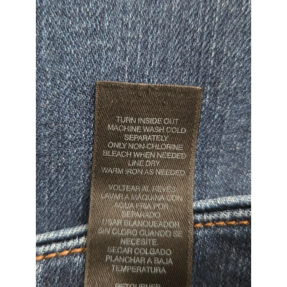 Chicos So Slimming Girlfriend Ankle Jeans Blue Denim Dark Wash Size 3 16 XL